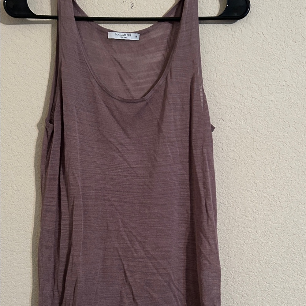 MM Lafleur Mauve Scoop Neck Tank Top Quiet Luxury Elevated Closet Staple
